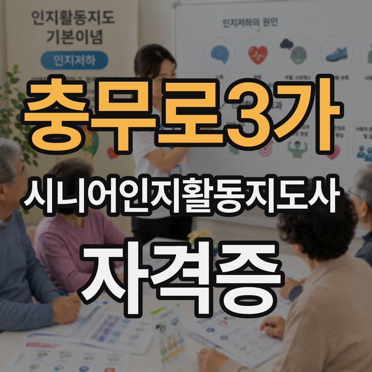 충무로3가 시니어인지활동지도사 자격증