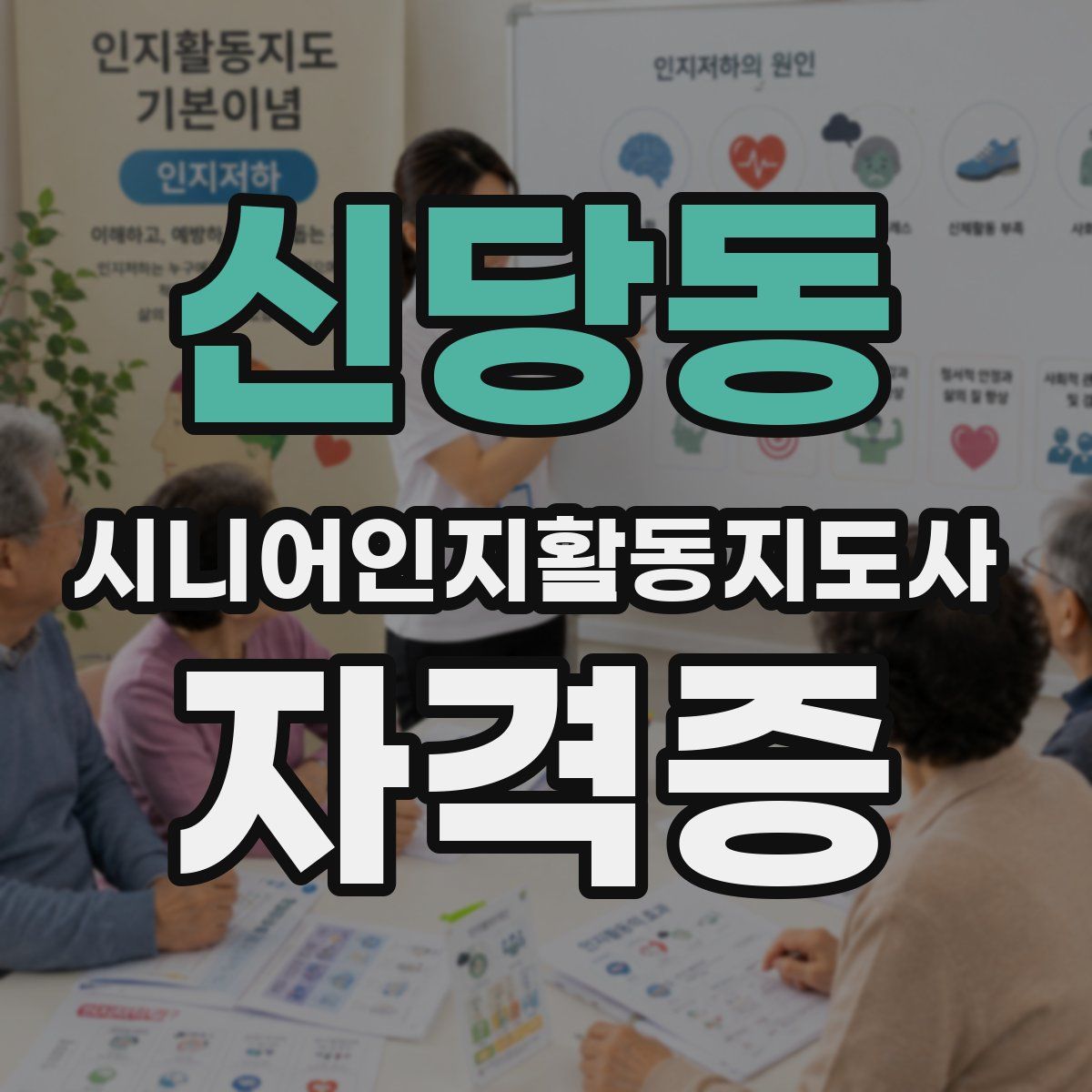 신당동 시니어인지활동지도사 자격증