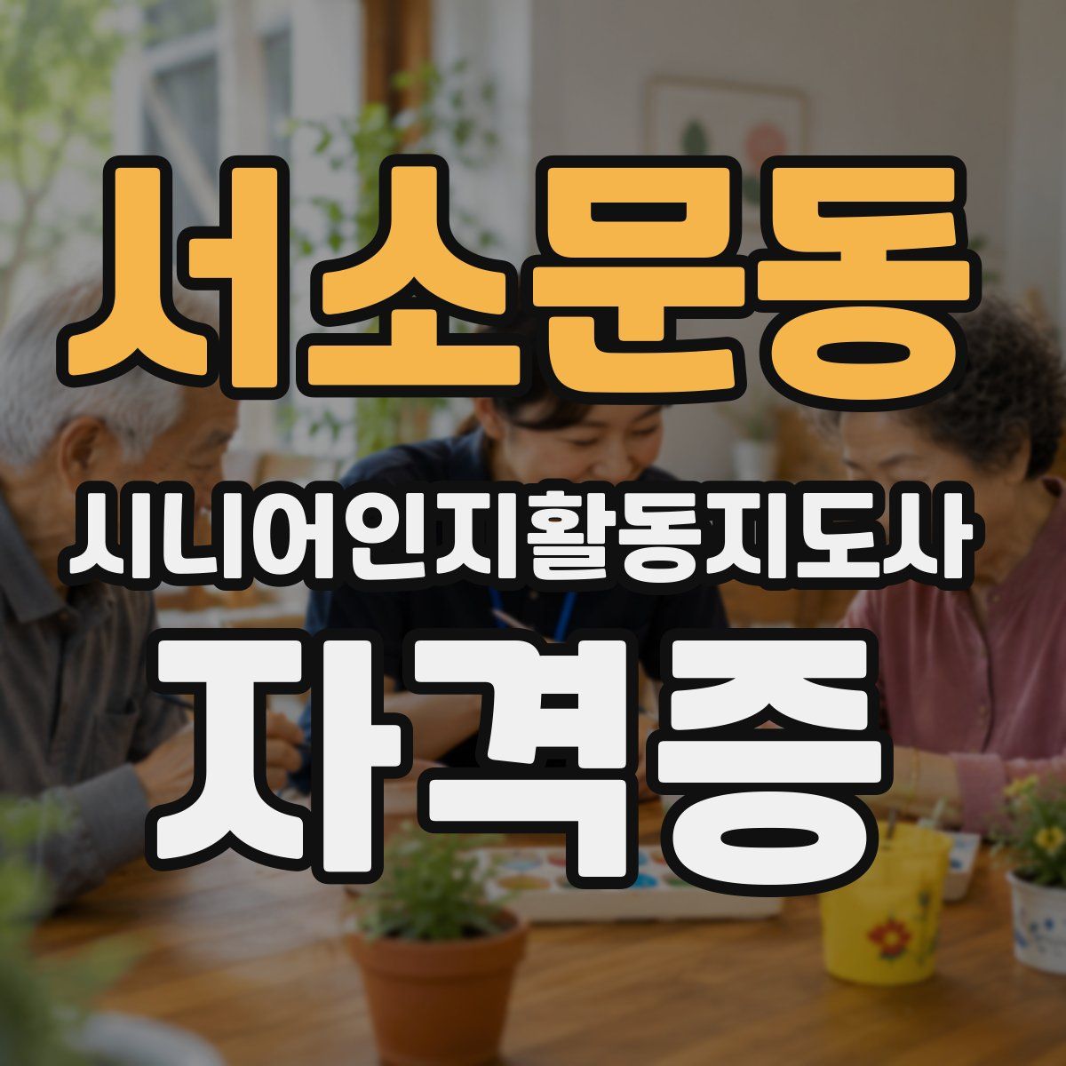 서소문동 시니어인지활동지도사 자격증