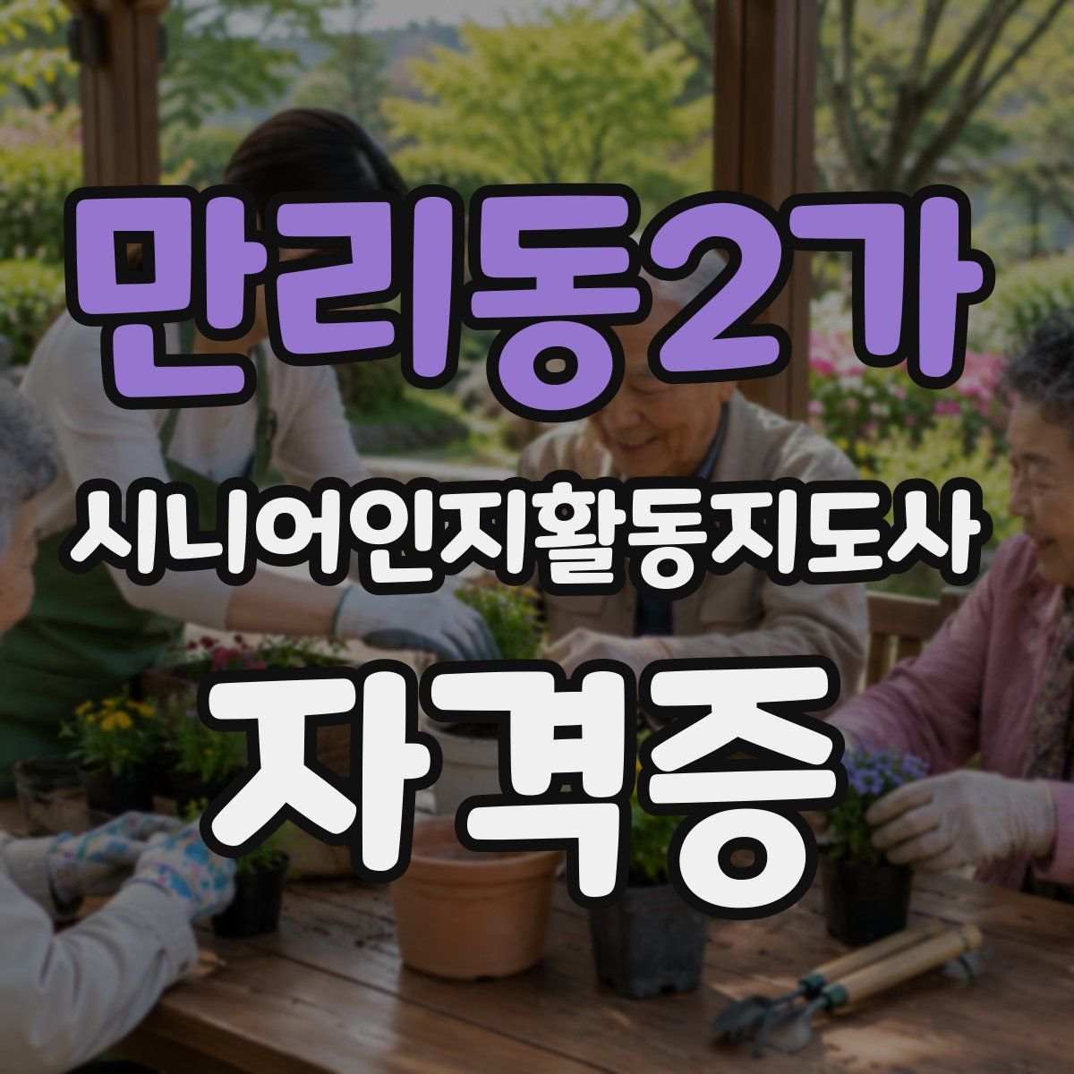 만리동2가 시니어인지활동지도사 자격증