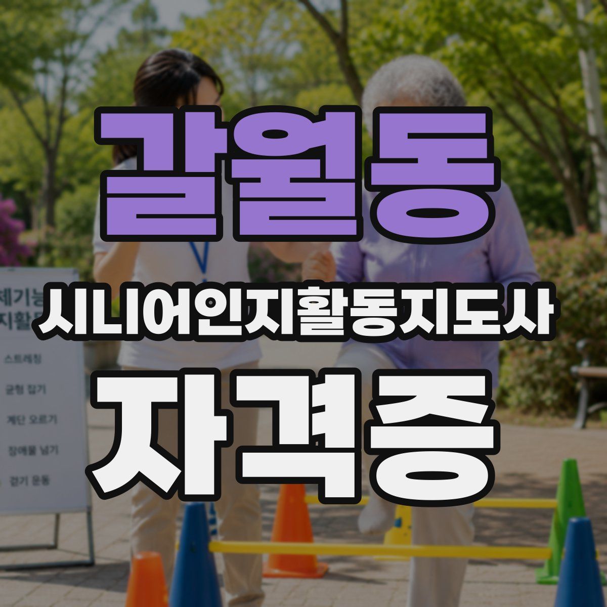 갈월동 시니어인지활동지도사 자격증