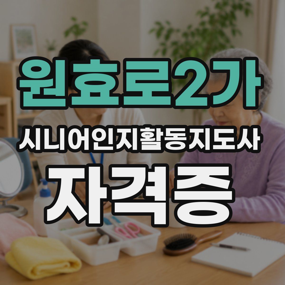 원효로2가 시니어인지활동지도사 자격증