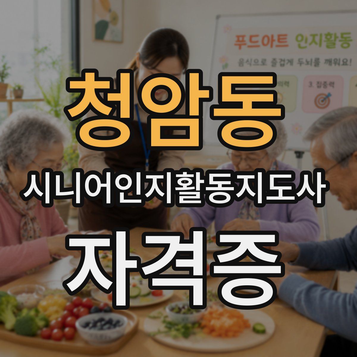 청암동 시니어인지활동지도사 자격증