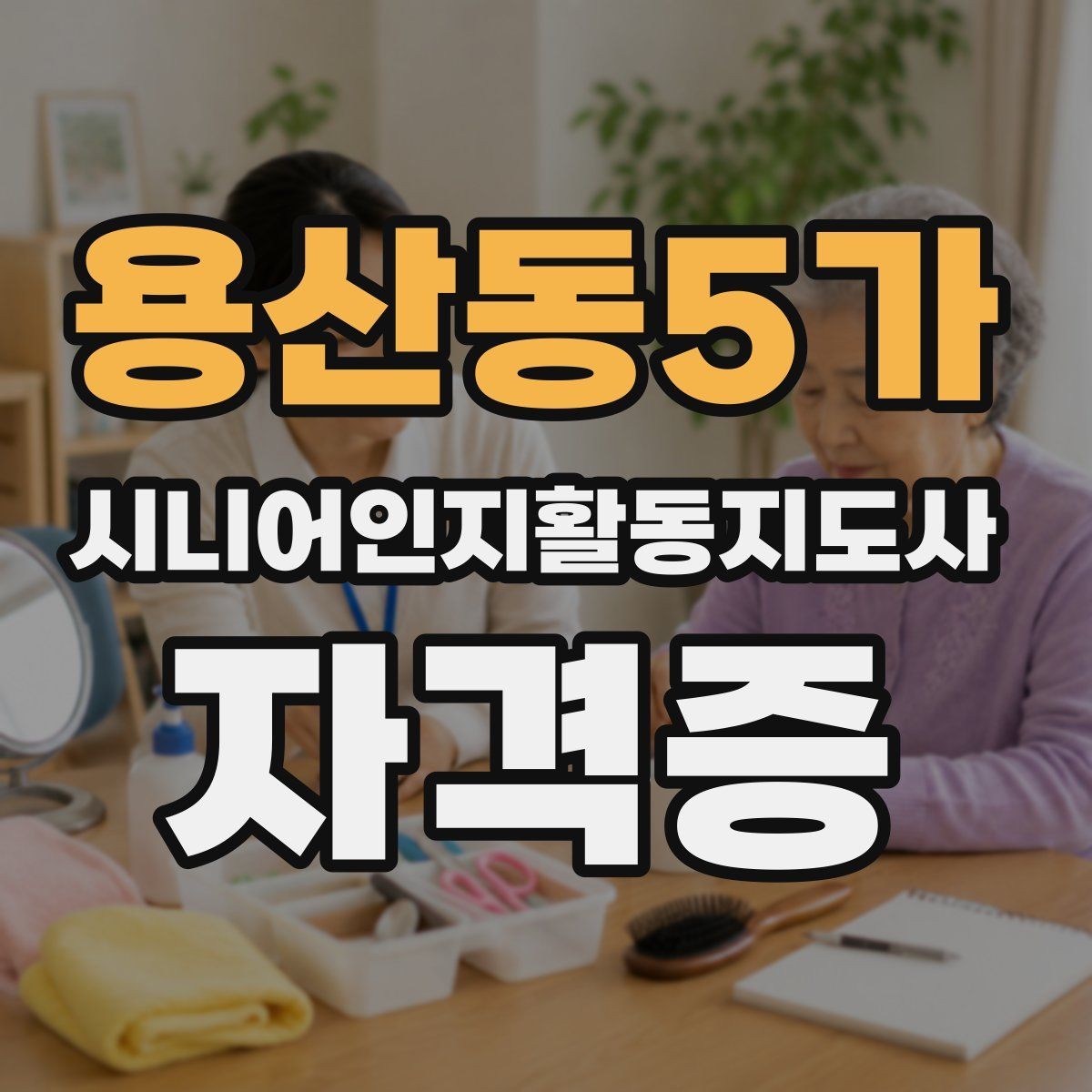 용산동5가 시니어인지활동지도사 자격증 커리큘럼 개요과 실무 연결성