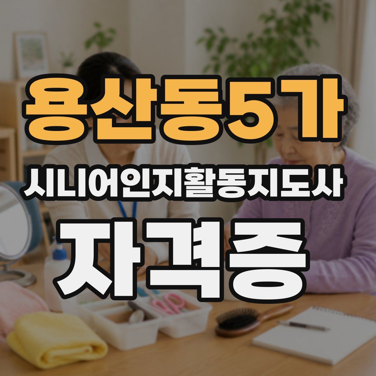 용산동5가 시니어인지활동지도사 자격증