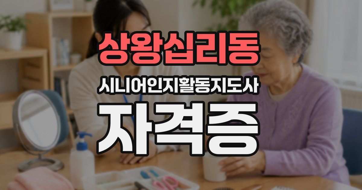 상왕십리동 시니어인지활동지도사 자격증
