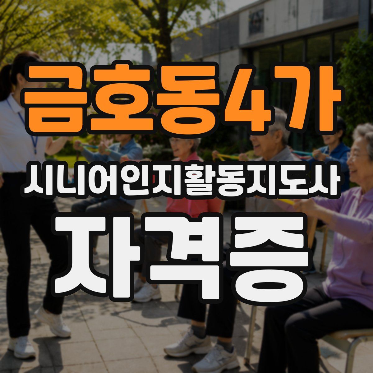 금호동4가 시니어인지활동지도사 자격증
