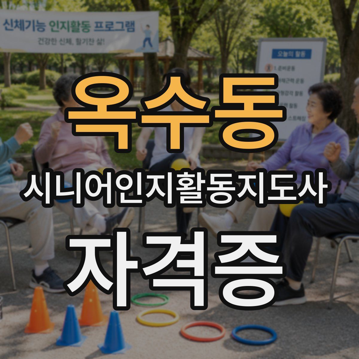 옥수동 시니어인지활동지도사 자격증