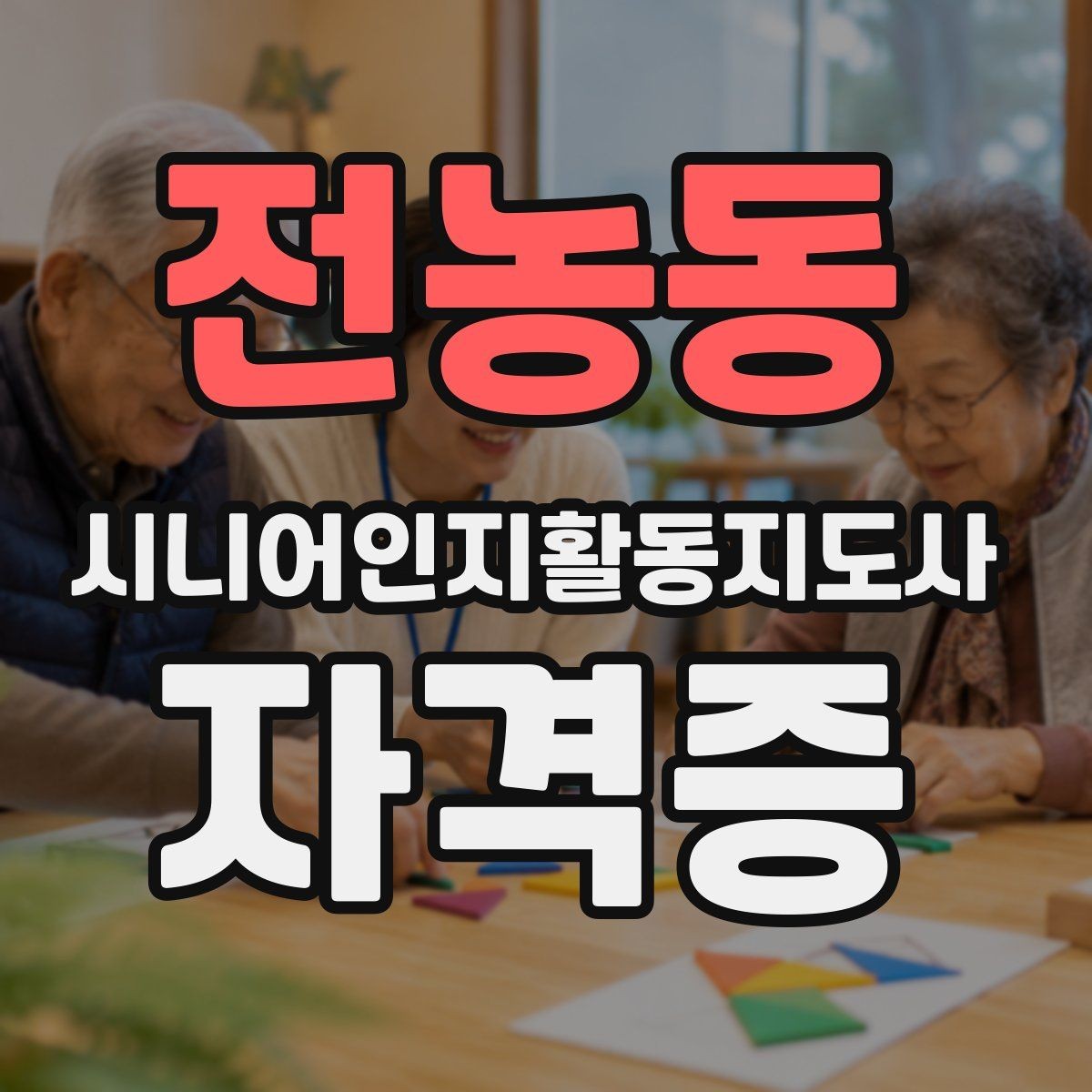 전농동 시니어인지활동지도사 자격증 취득 후 활동 가능한 곳