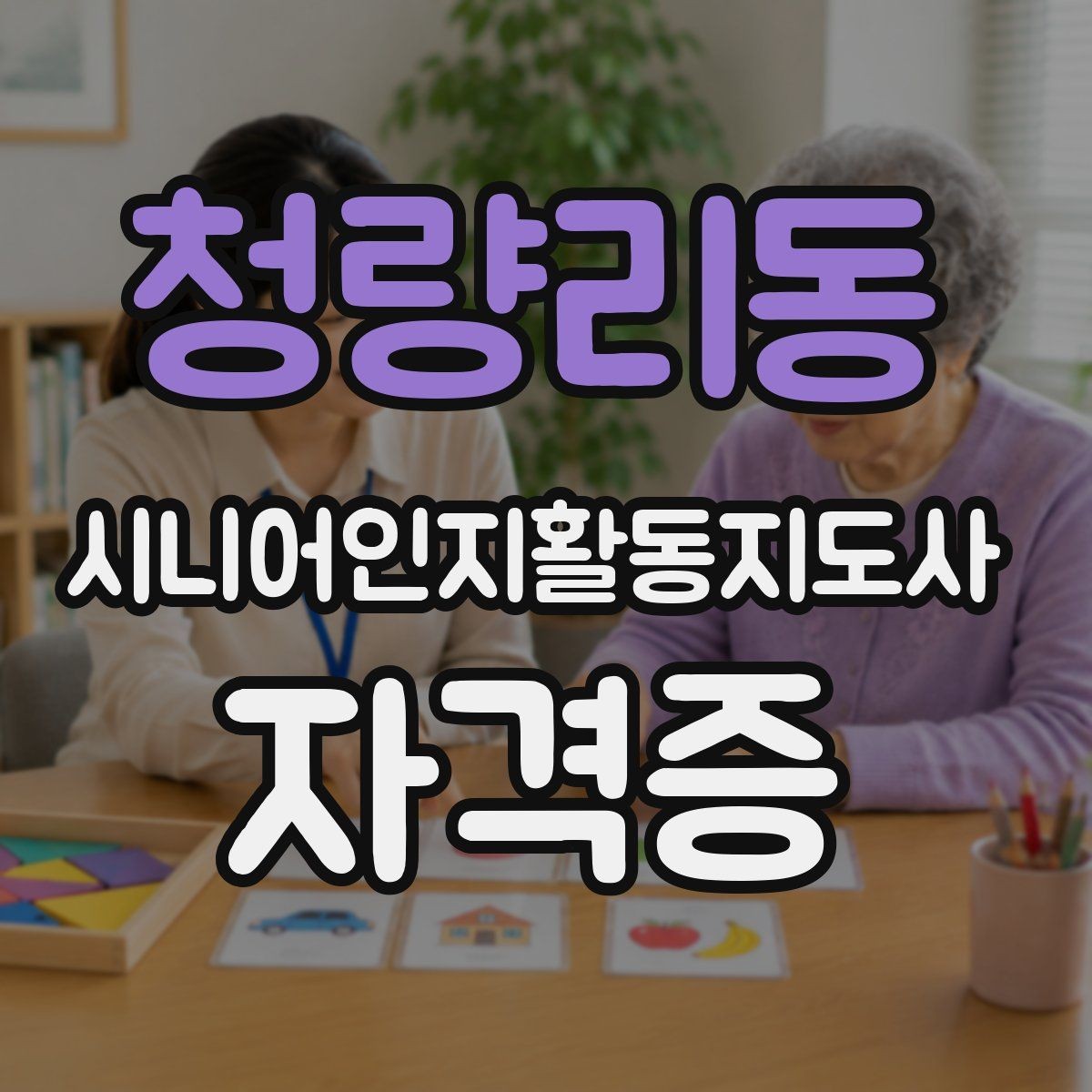 청량리동 시니어인지활동지도사 자격증 과정별 특징과 차이점