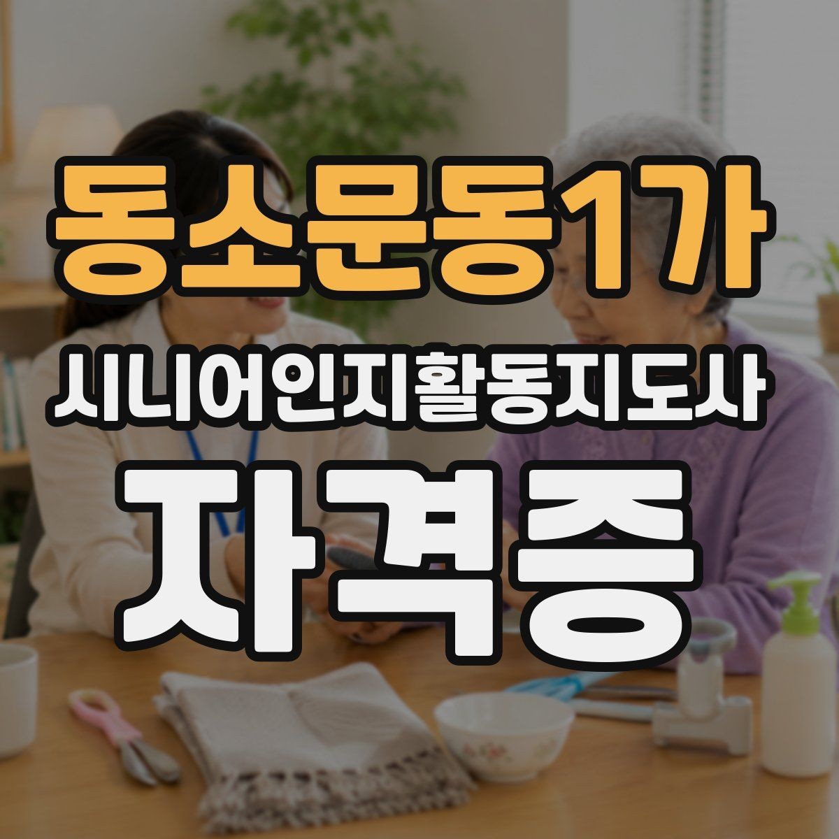 동소문동1가 시니어인지활동지도사 자격증 신청 과정에서 자주 묻는 질문