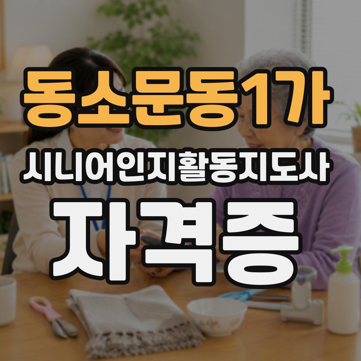 동소문동1가 시니어인지활동지도사 자격증