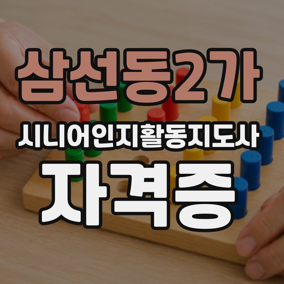 삼선동2가 시니어인지활동지도사 자격증