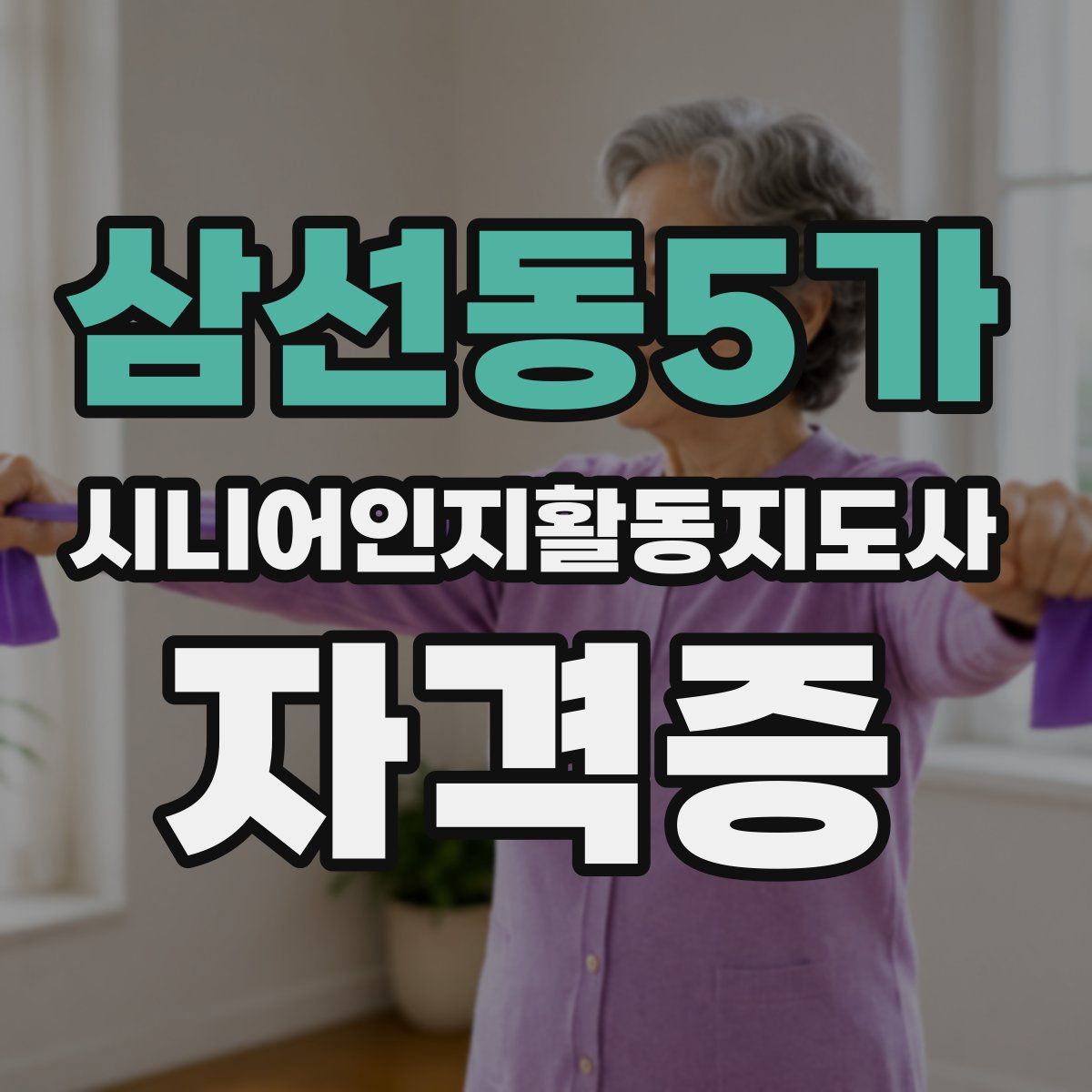 삼선동5가 시니어인지활동지도사 자격증