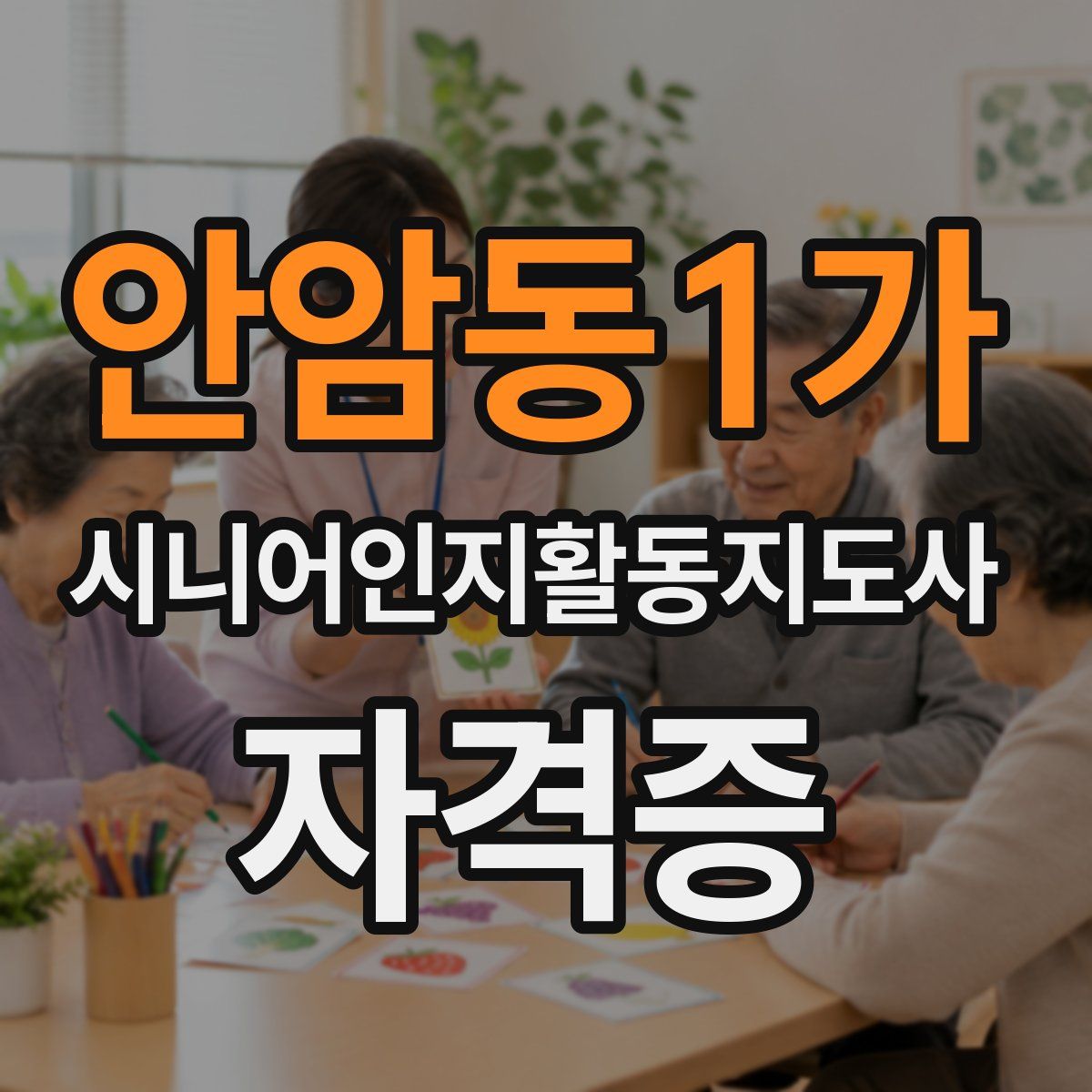 안암동1가 시니어인지활동지도사 자격증