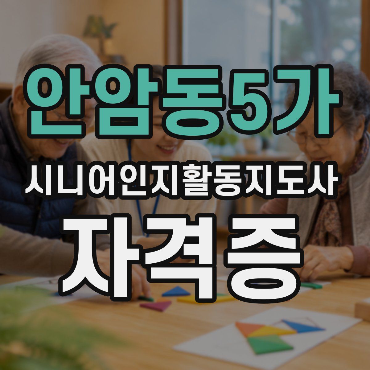 안암동5가 시니어인지활동지도사 자격증