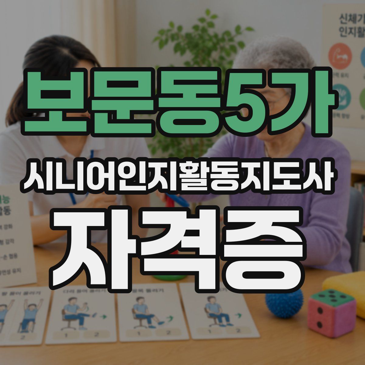 보문동5가 시니어인지활동지도사 자격증
