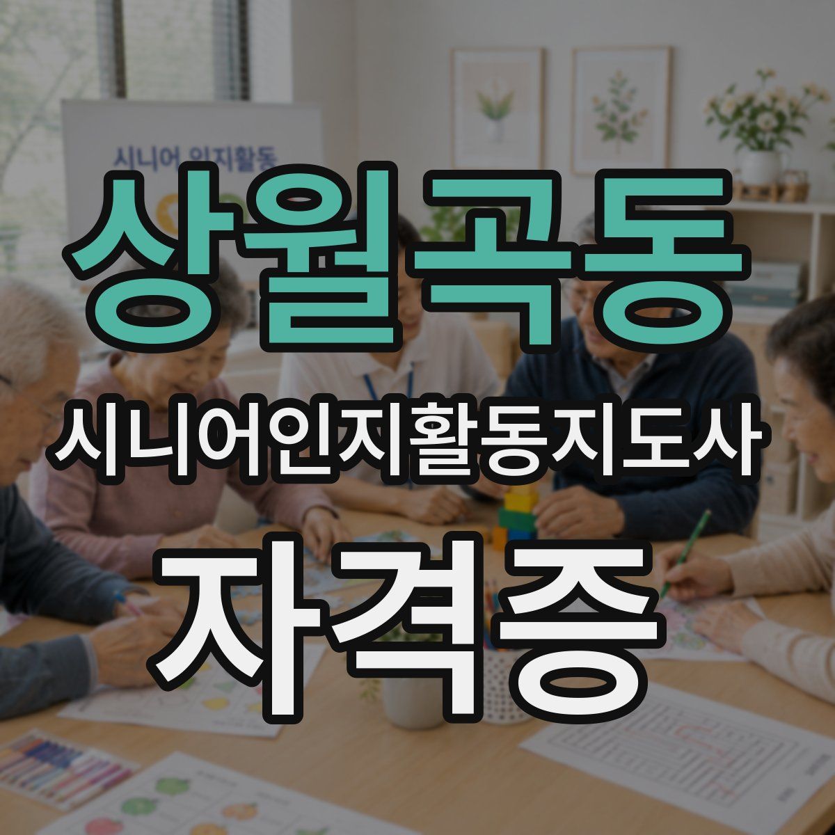 상월곡동 시니어인지활동지도사 자격증
