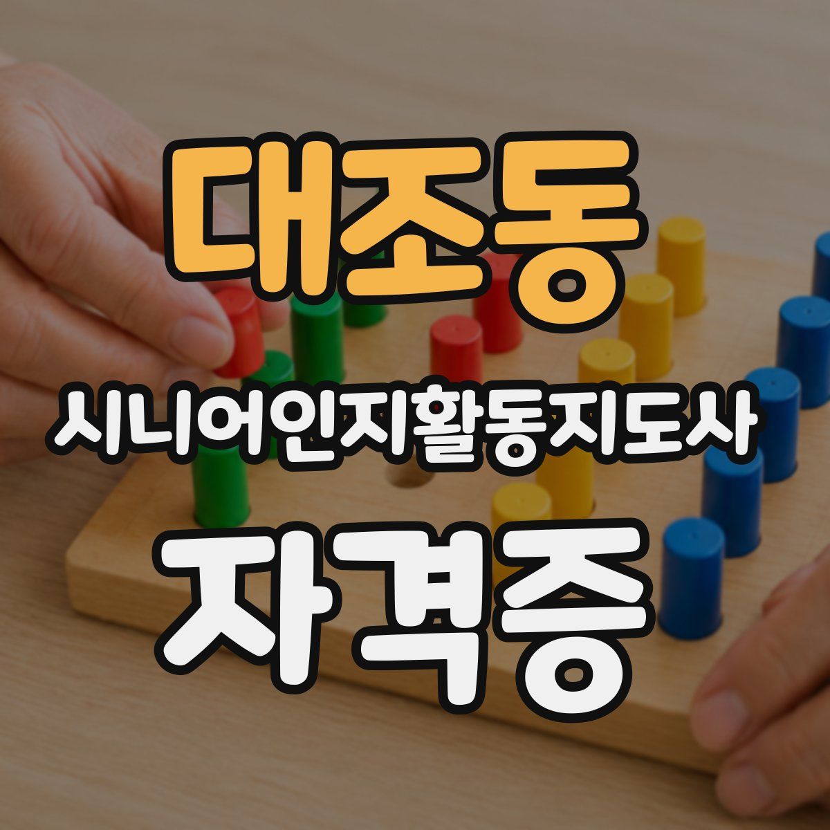 대조동 시니어인지활동지도사 자격증