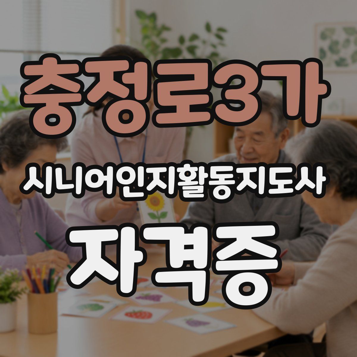충정로3가 시니어인지활동지도사 자격증
