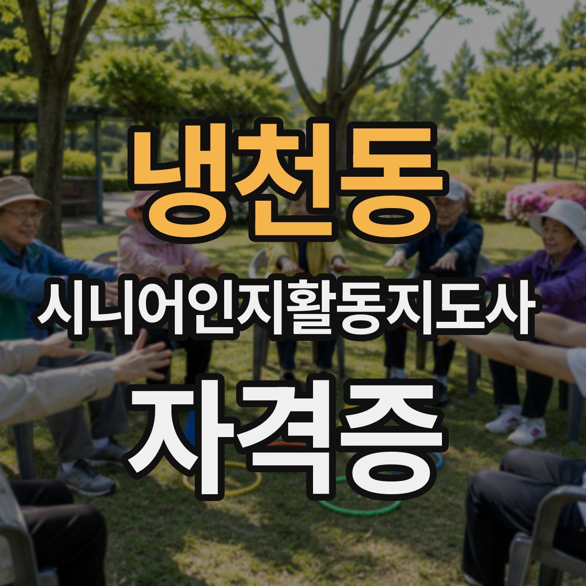냉천동 시니어인지활동지도사 자격증
