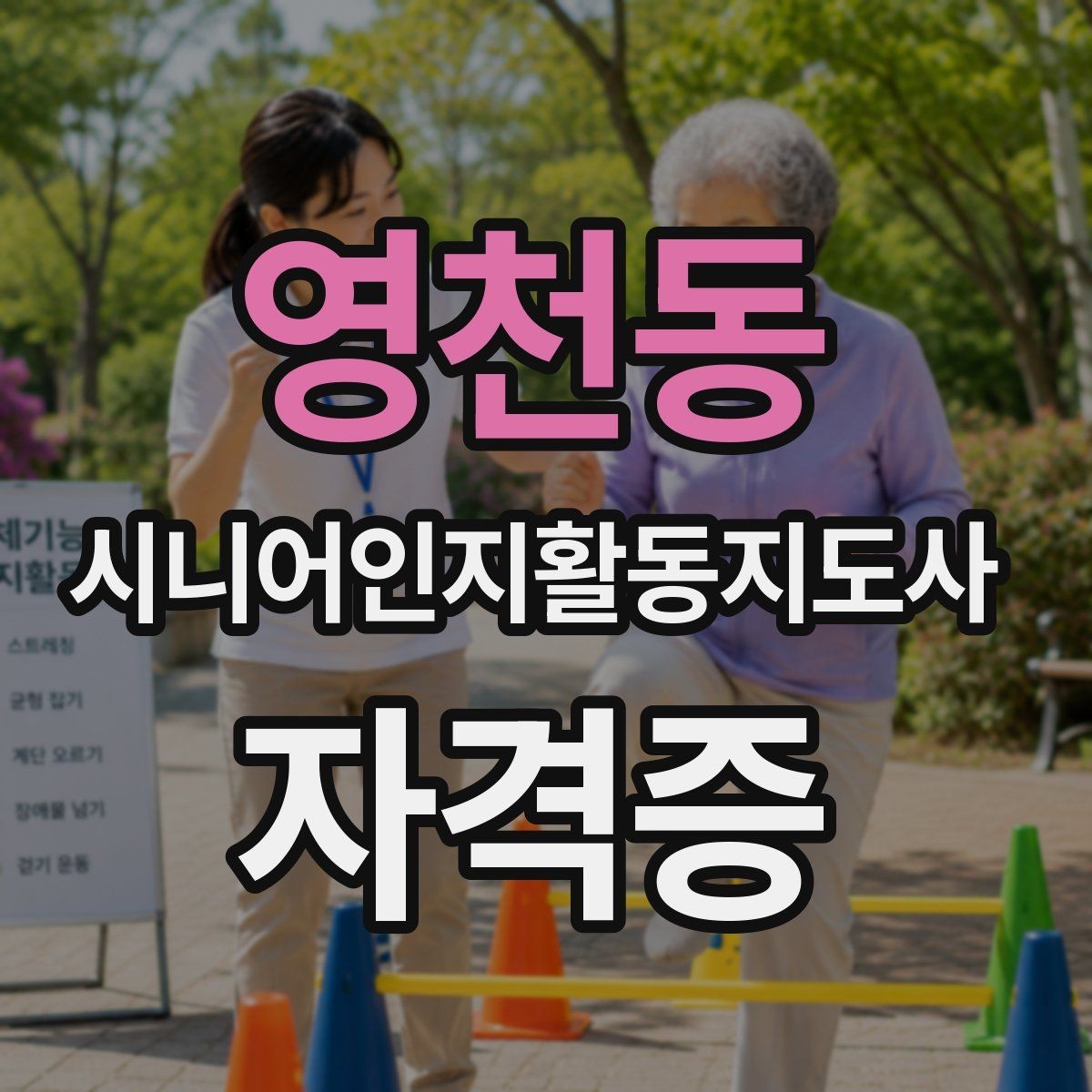 영천동 시니어인지활동지도사 자격증 접수 전 준비 서류와 절차