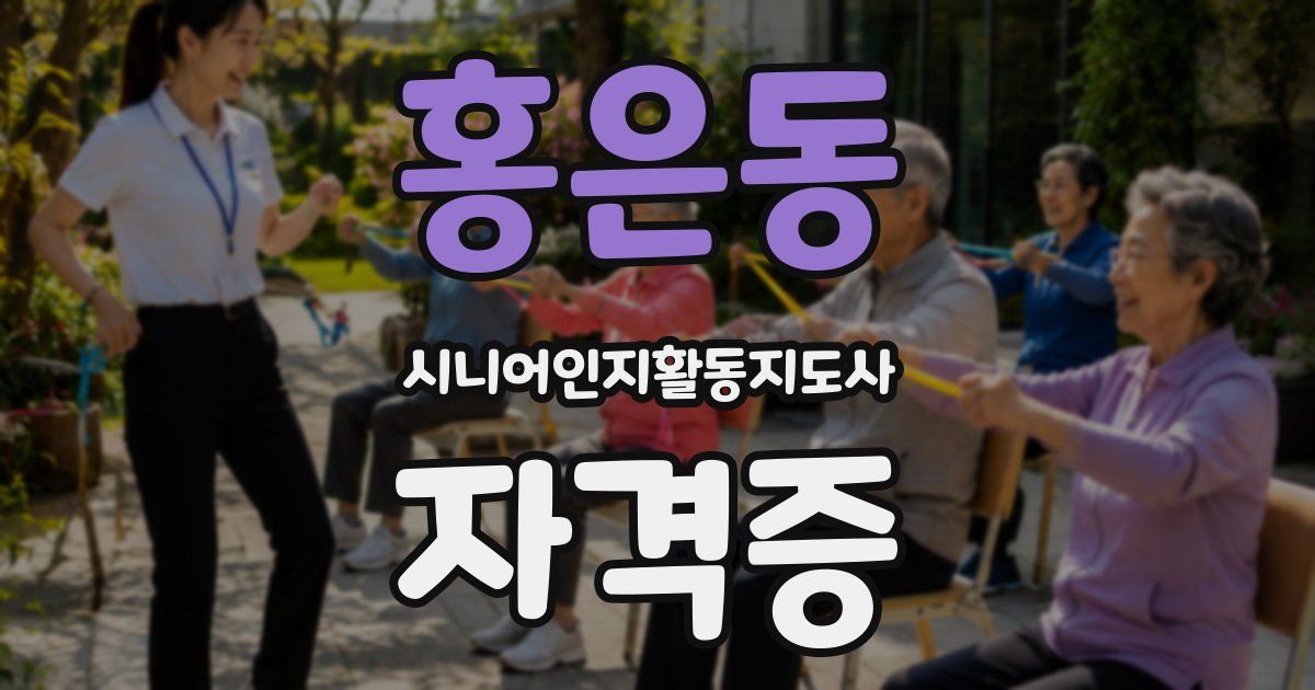 홍은동 시니어인지활동지도사 자격증