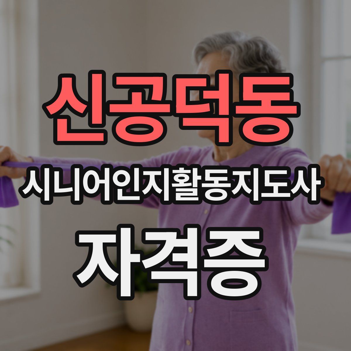 신공덕동 시니어인지활동지도사 자격증