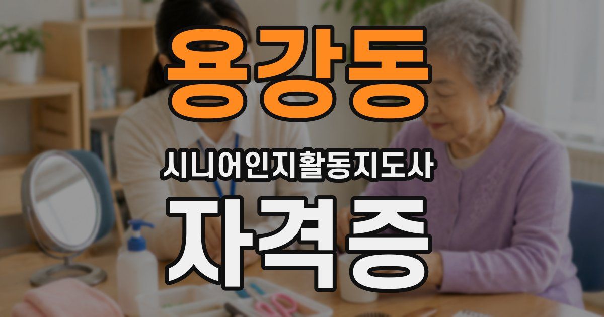 용강동 시니어인지활동지도사 자격증