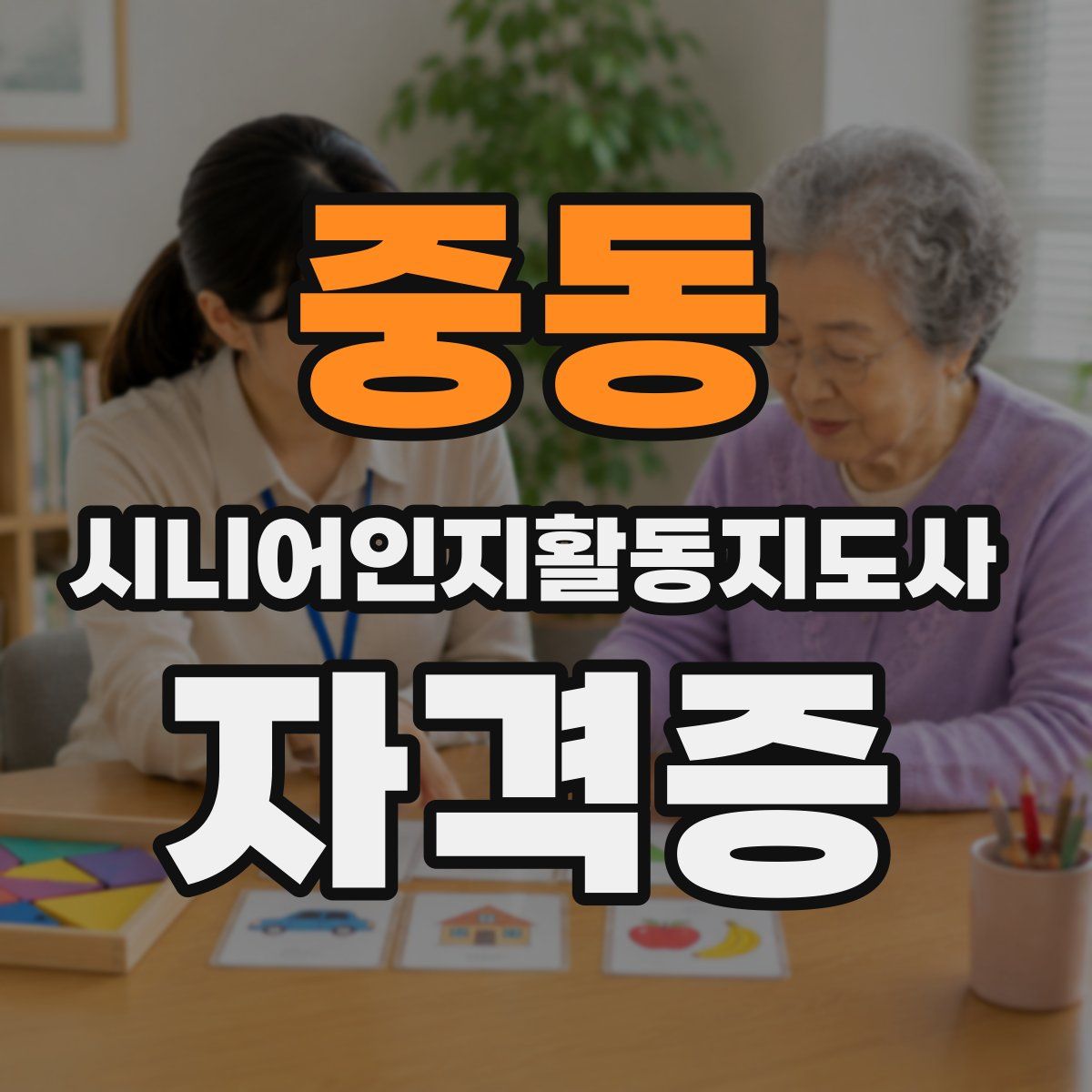 중동 시니어인지활동지도사 자격증