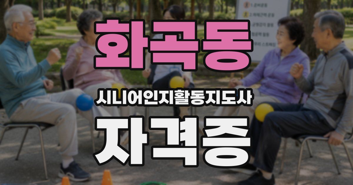 화곡동 시니어인지활동지도사 자격증