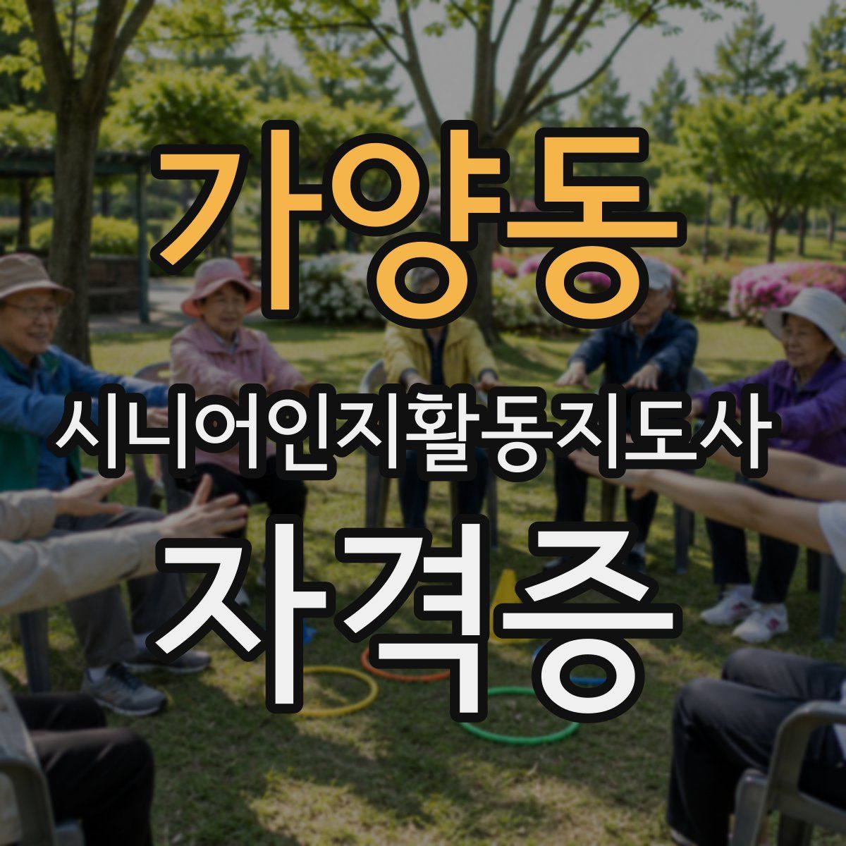 가양동 시니어인지활동지도사 자격증