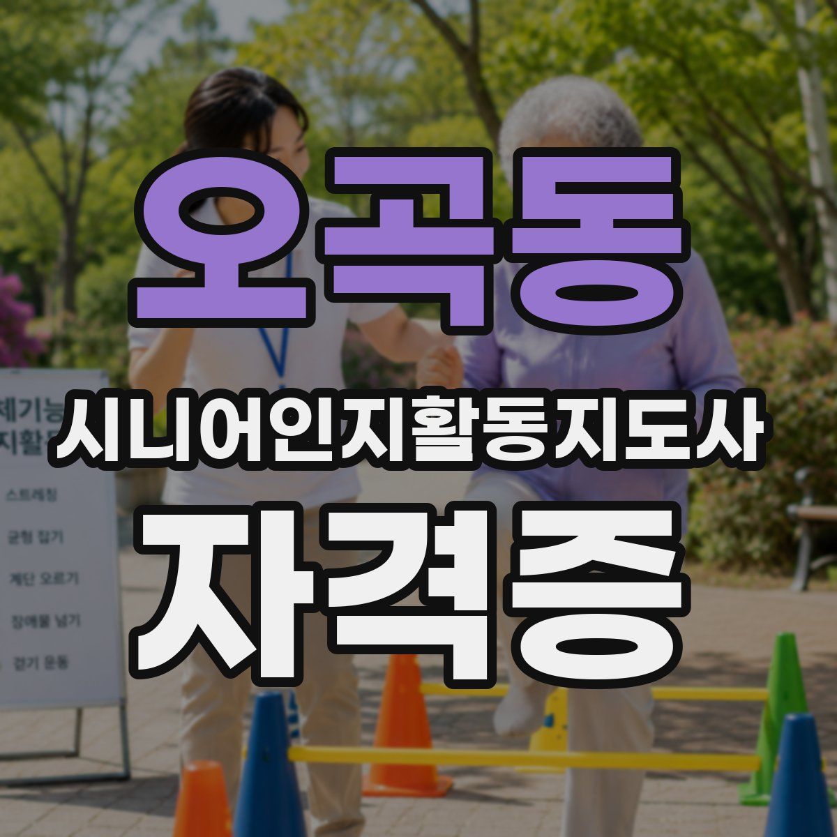 오곡동 시니어인지활동지도사 자격증