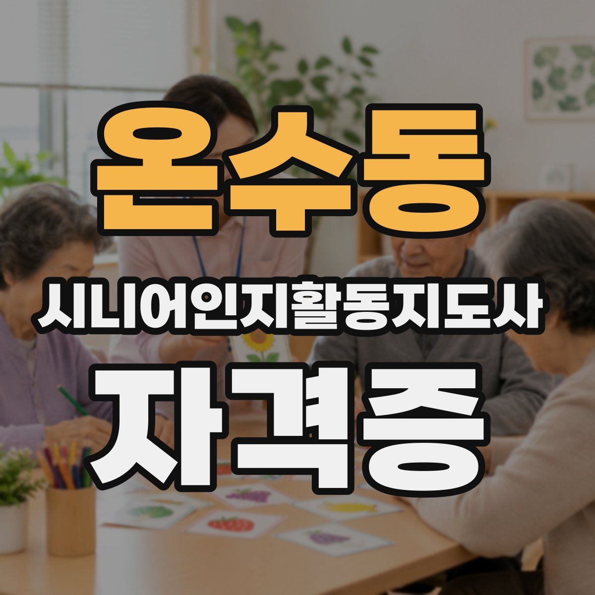 온수동 시니어인지활동지도사 자격증