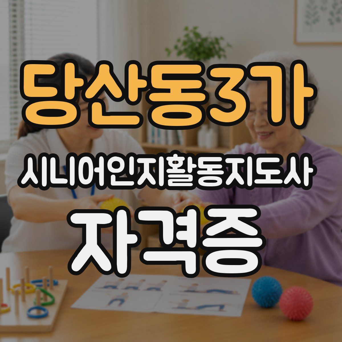 당산동3가 시니어인지활동지도사 자격증
