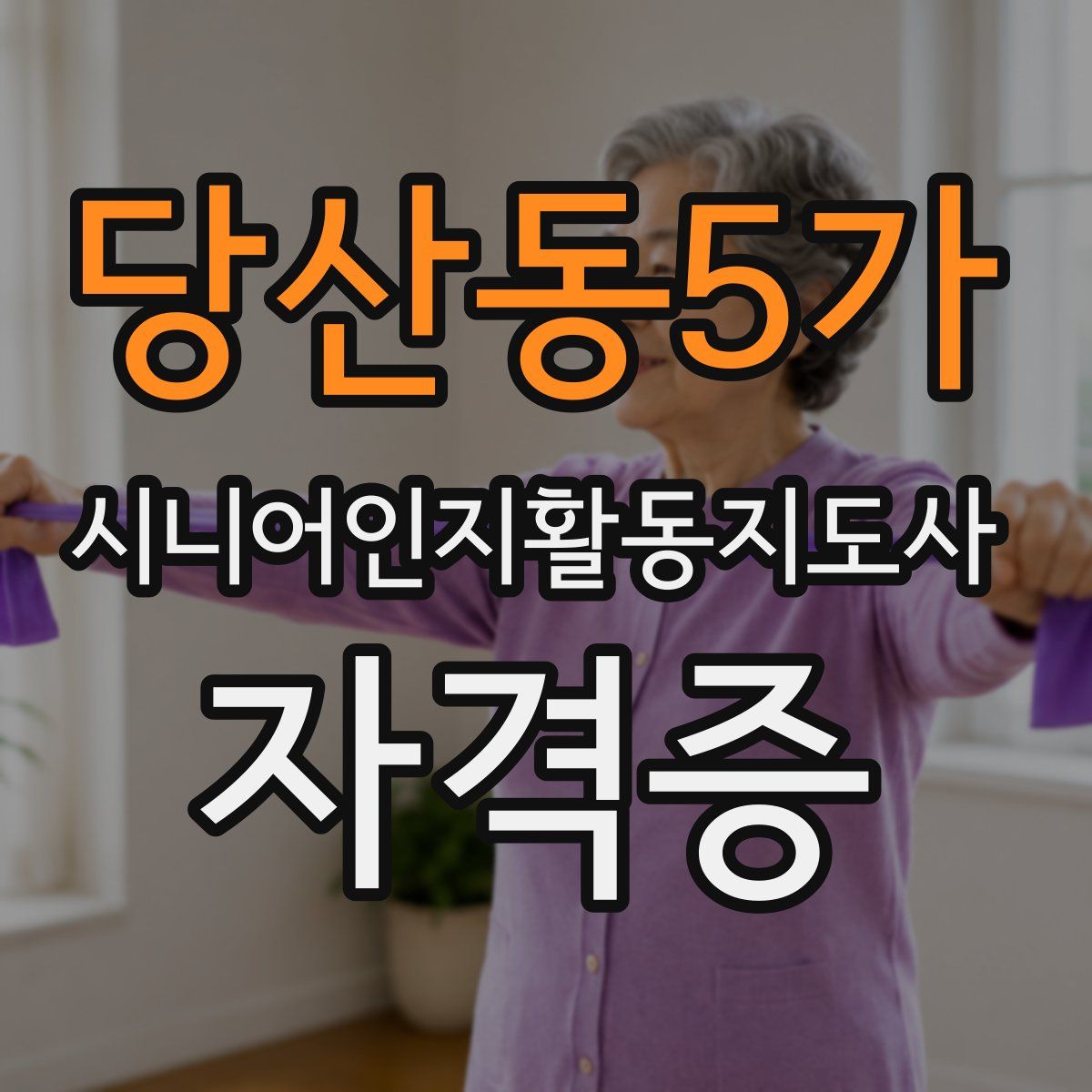 당산동5가 시니어인지활동지도사 자격증