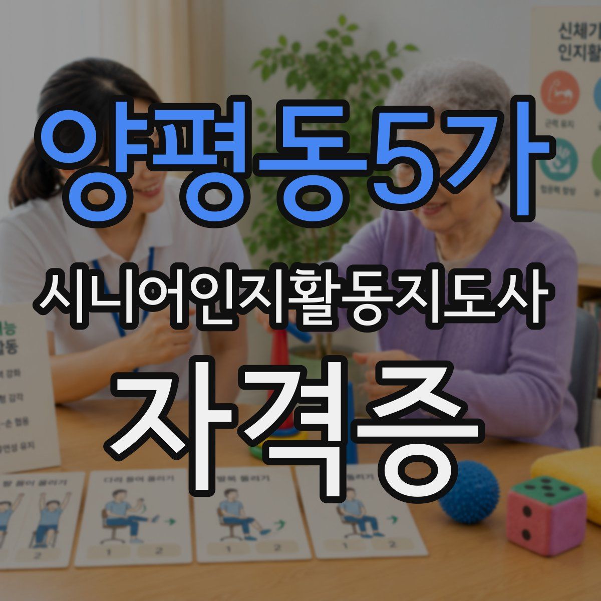 양평동5가 시니어인지활동지도사 자격증