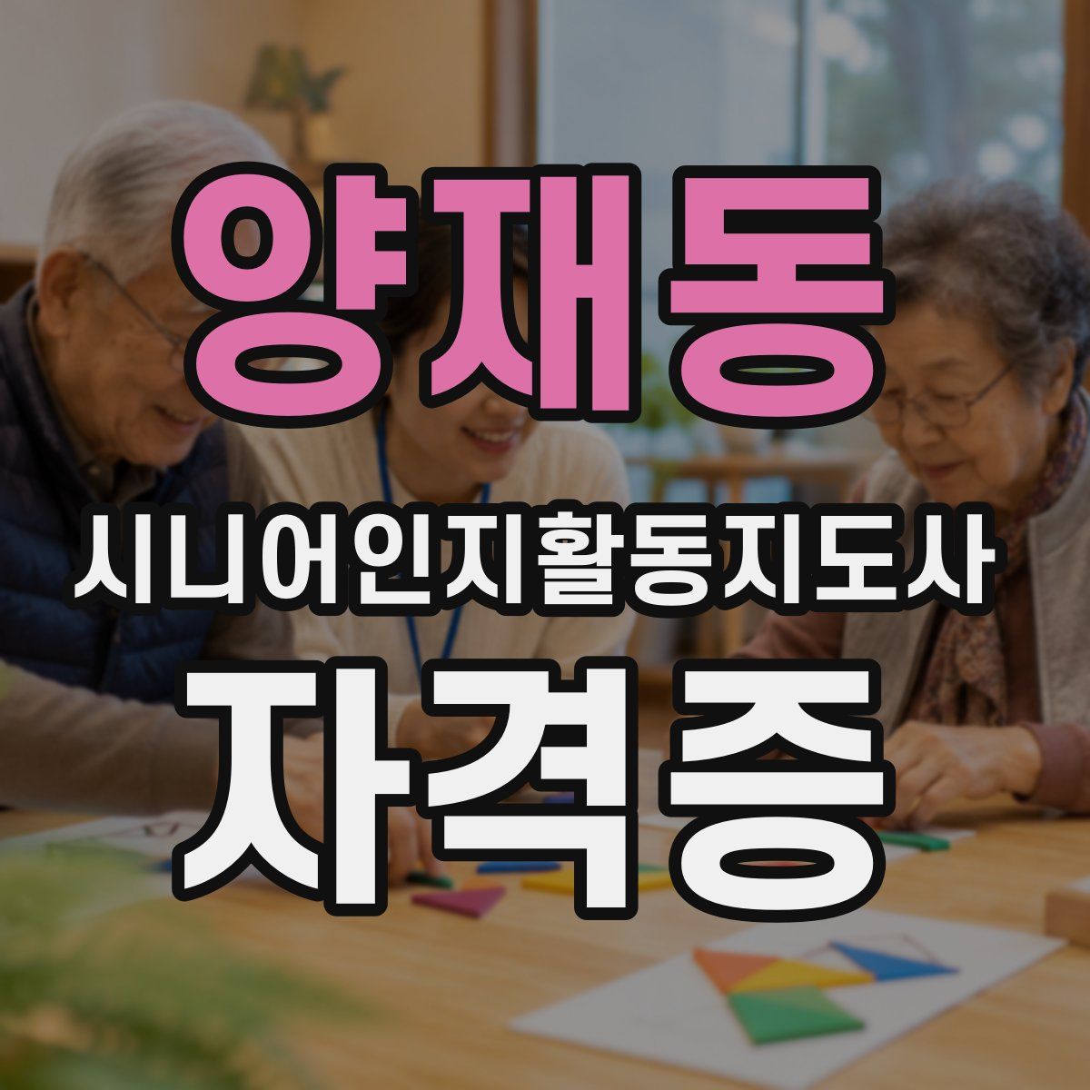 양재동 시니어인지활동지도사 자격증