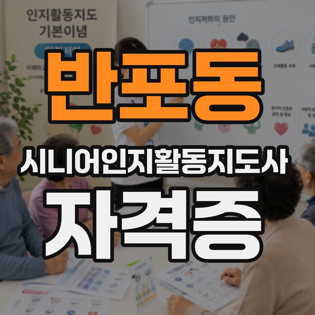 반포동 시니어인지활동지도사 자격증