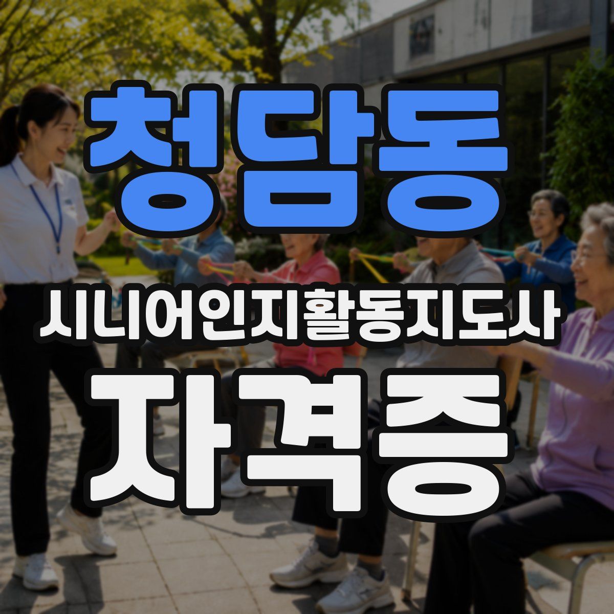 청담동 시니어인지활동지도사 자격증