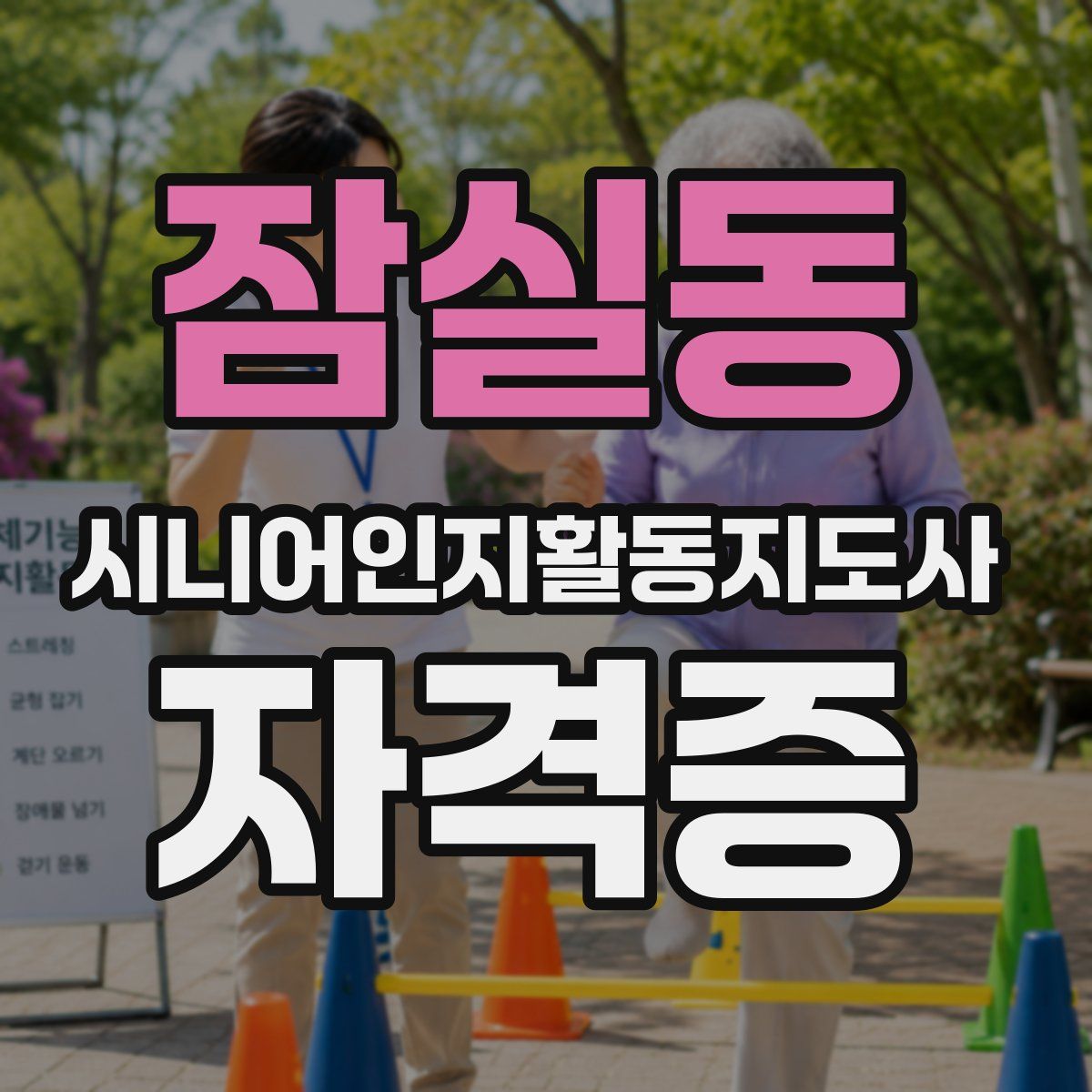 잠실동 시니어인지활동지도사 자격증