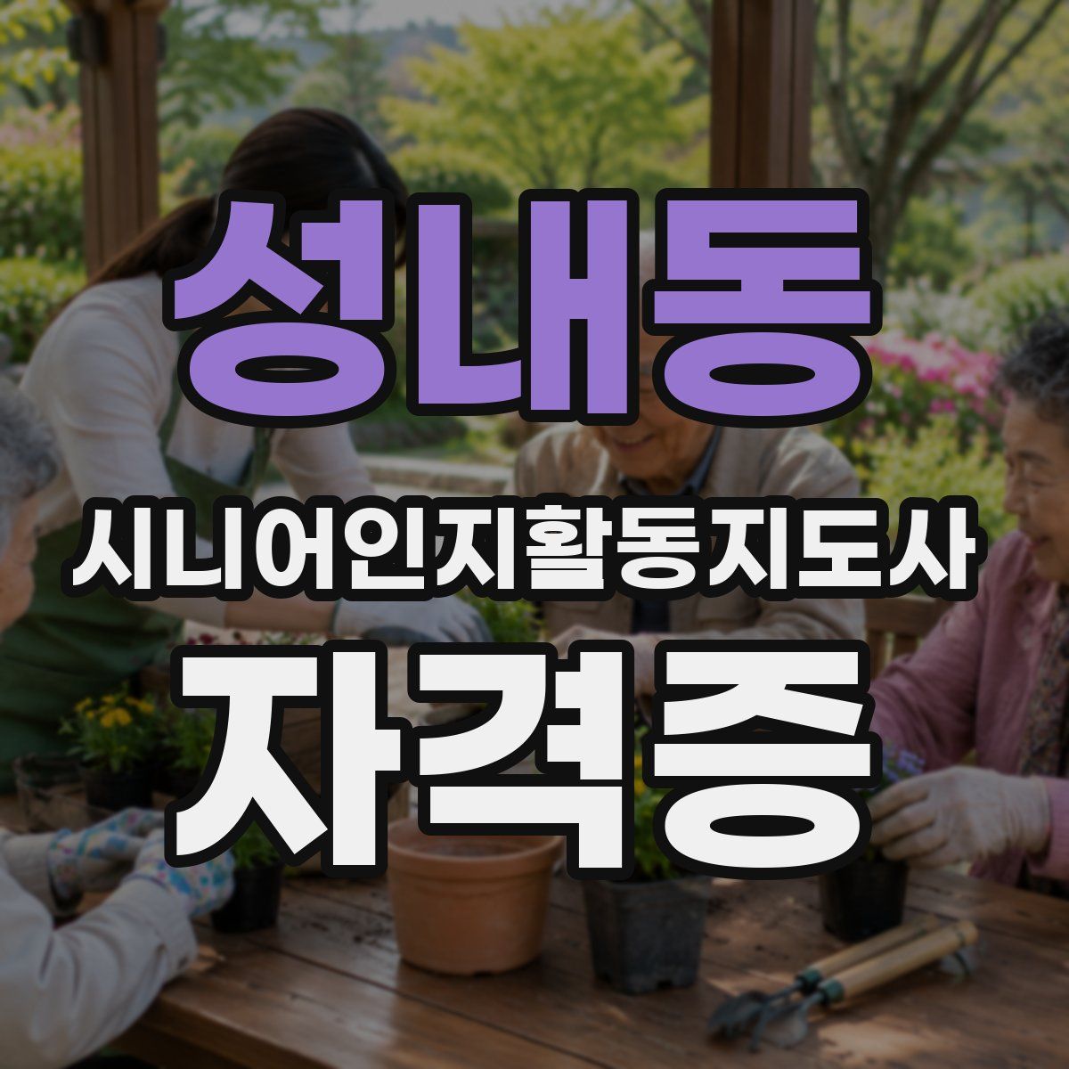 성내동 시니어인지활동지도사 자격증