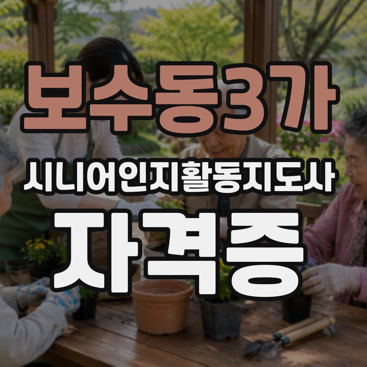 보수동3가 시니어인지활동지도사 자격증