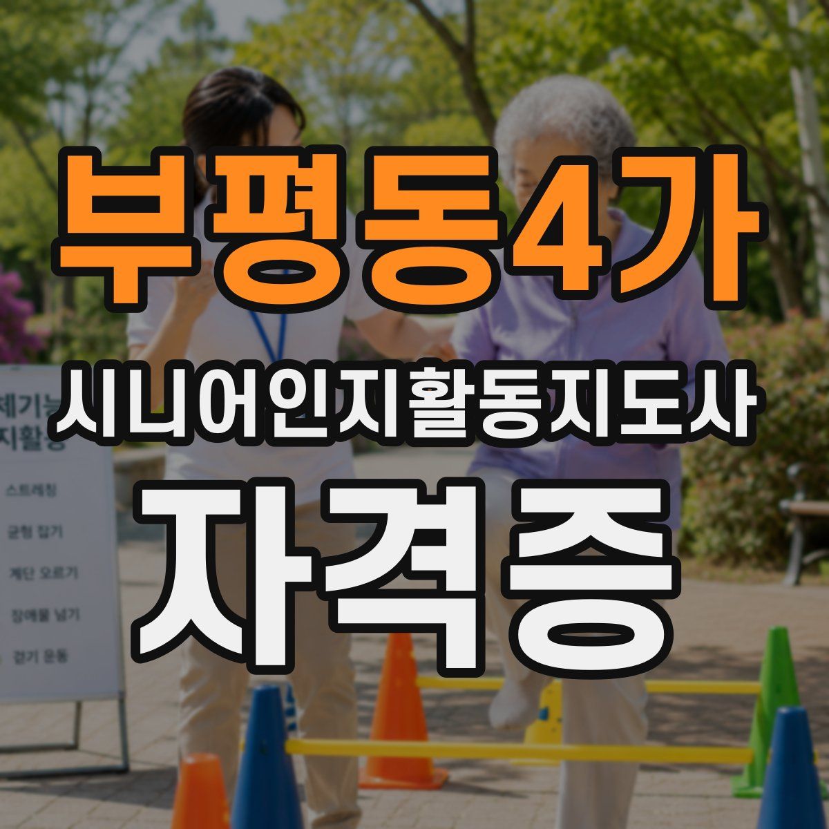 부평동4가 시니어인지활동지도사 자격증