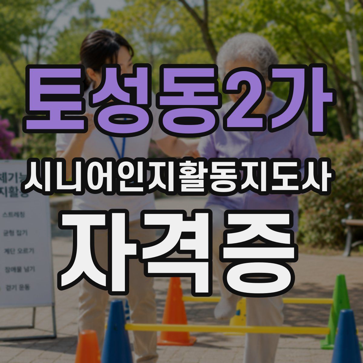 토성동2가 시니어인지활동지도사 자격증