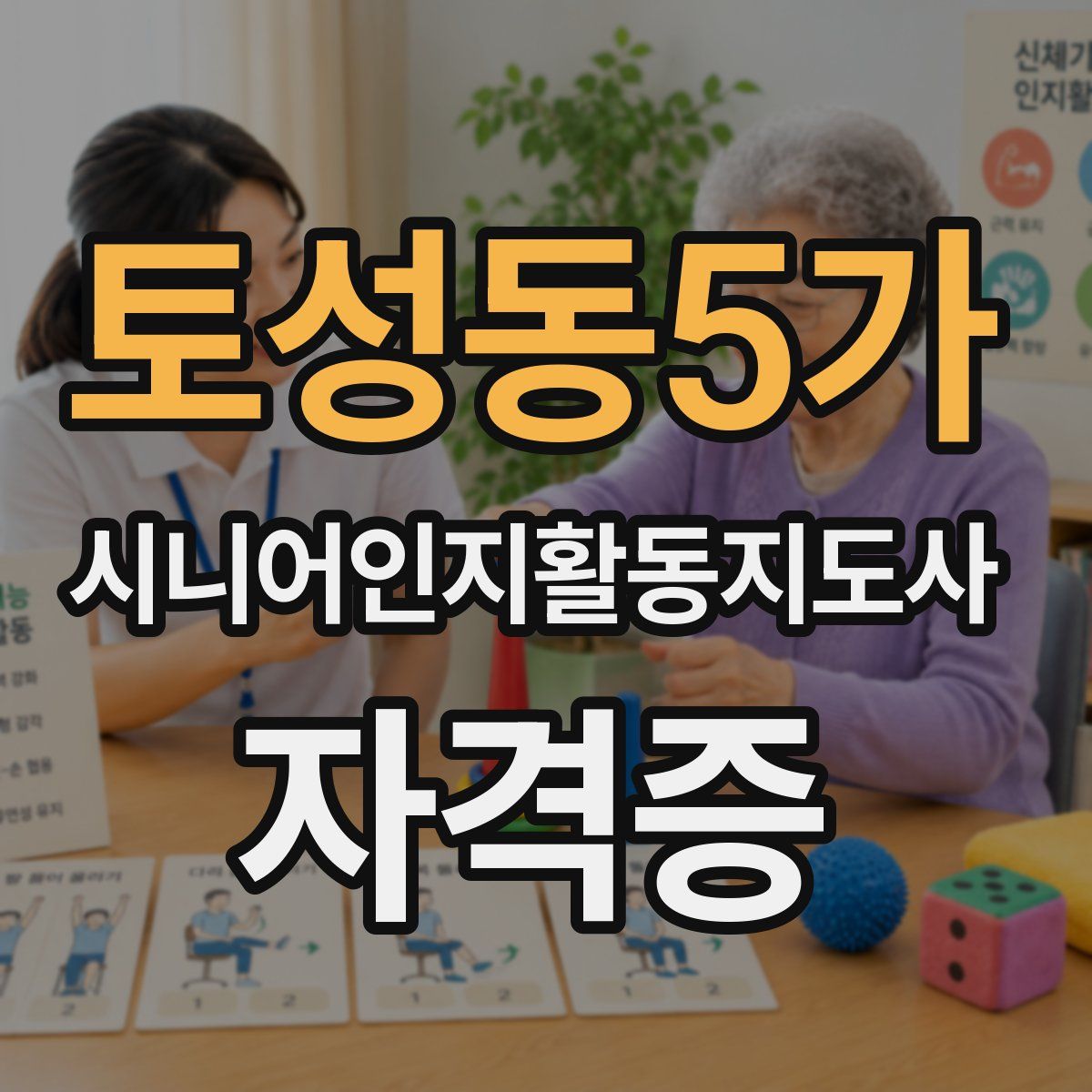 토성동5가 시니어인지활동지도사 자격증