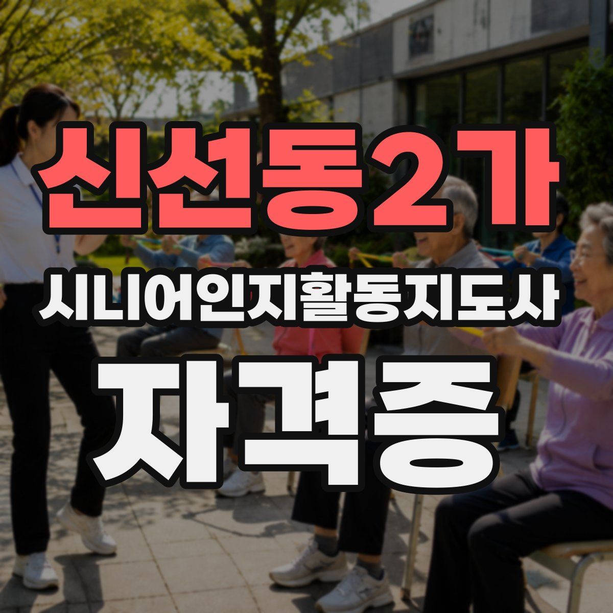 신선동2가 시니어인지활동지도사 자격증