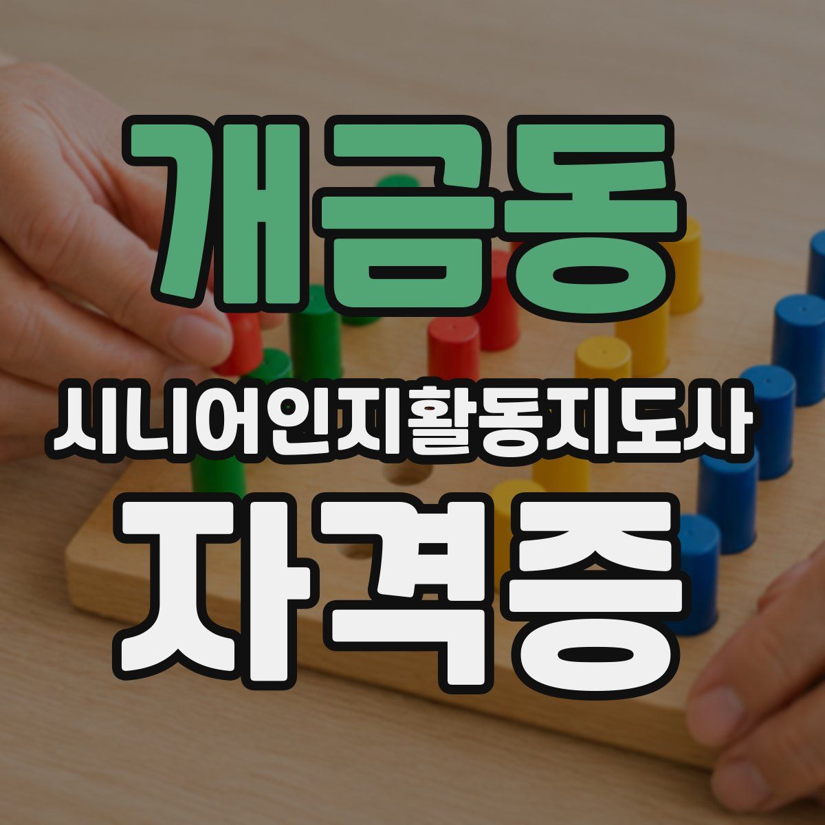 개금동 시니어인지활동지도사 자격증