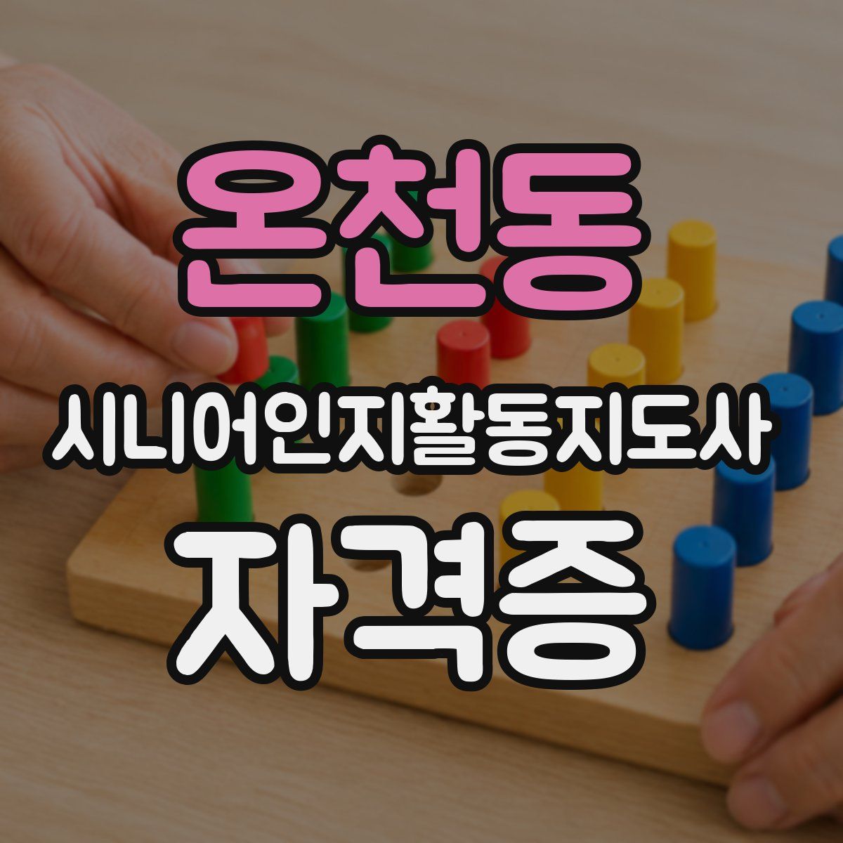 온천동 시니어인지활동지도사 자격증