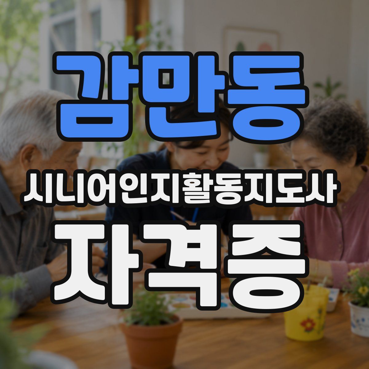 감만동 시니어인지활동지도사 자격증